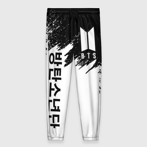 Женские брюки BTS: White & Black / 3D-принт – фото 1