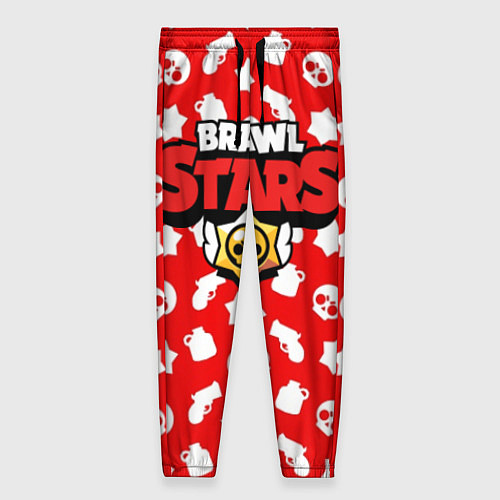 Женские брюки Brawl Stars: Red & White / 3D-принт – фото 1
