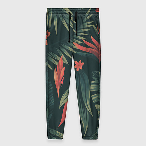 Женские брюки Тропический комуфляж / 3D-принт – фото 1