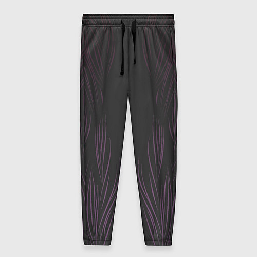 Женские брюки Фиолетовое пламя / 3D-принт – фото 1