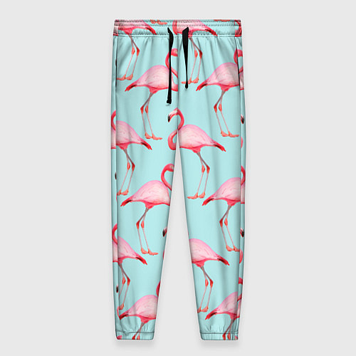 Женские брюки Фламинго / 3D-принт – фото 1