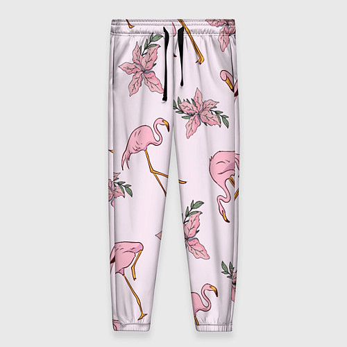 Женские брюки Розовый фламинго / 3D-принт – фото 1