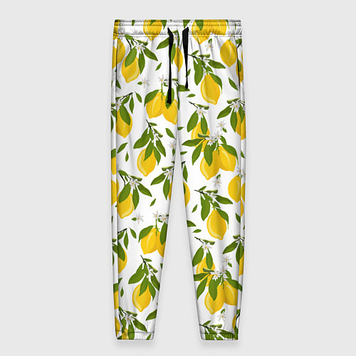Женские брюки Лимоны / 3D-принт – фото 1