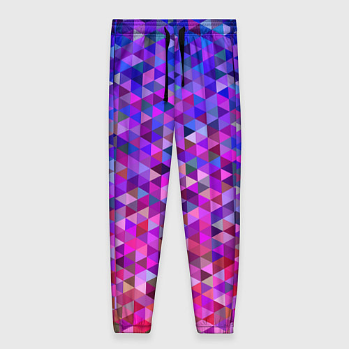 Женские брюки Треугольники мозаика пиксели / 3D-принт – фото 1
