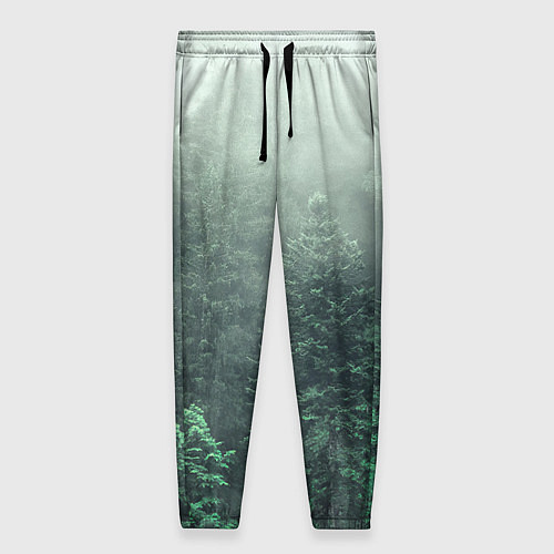 Женские брюки Туманный лес / 3D-принт – фото 1
