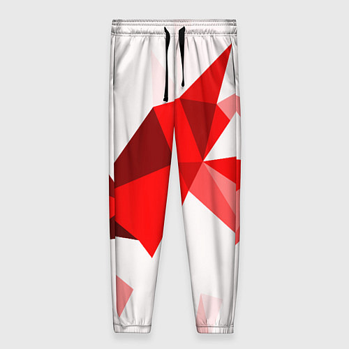 Женские брюки GEOMETRY RED / 3D-принт – фото 1