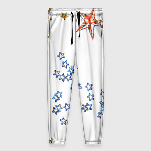 Женские брюки Звёзды / 3D-принт – фото 1