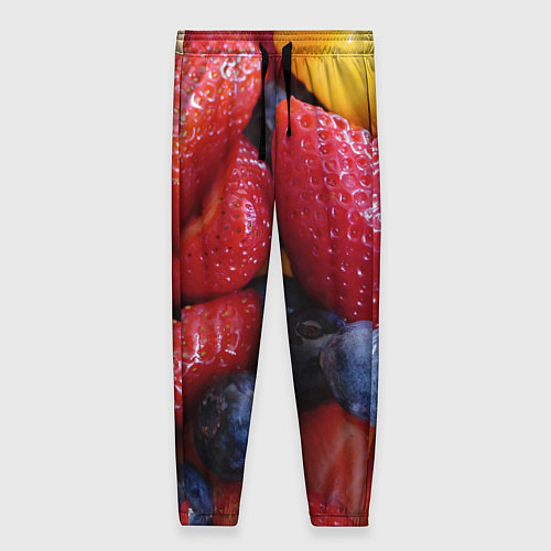 Женские брюки Фругтово-ягодное изобилие / 3D-принт – фото 1