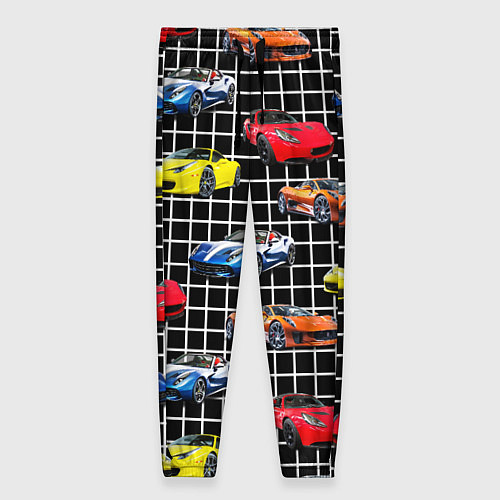 Женские брюки Гоночные тачки / 3D-принт – фото 1