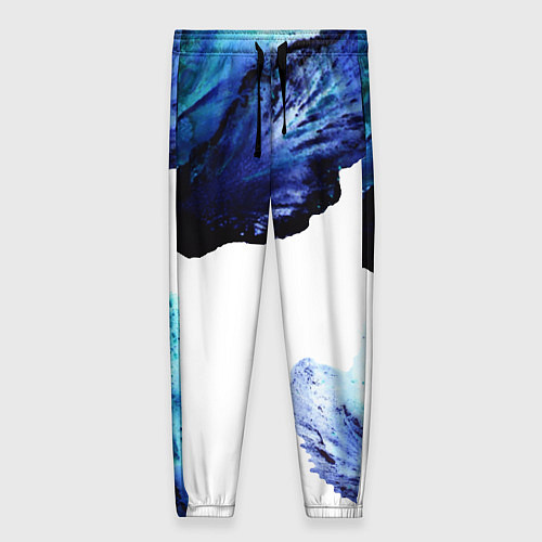 Женские брюки Синие цветы / 3D-принт – фото 1
