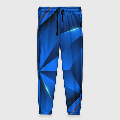 Женские брюки 3D абстрактные фигуры BLUE / 3D-принт – фото 1