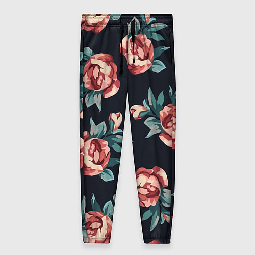 Женские брюки Розы / 3D-принт – фото 1