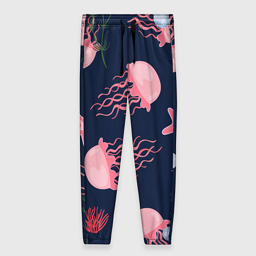 Женские брюки Розовые медузы / 3D-принт – фото 1
