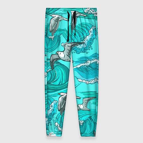 Женские брюки Чайки в море / 3D-принт – фото 1