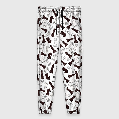 Женские брюки Шахматные Фигуры / 3D-принт – фото 1