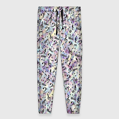 Женские брюки Музыкальные Ноты / 3D-принт – фото 1