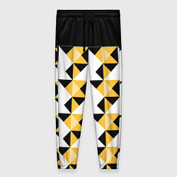 Женские брюки Черно-желтый геометрический