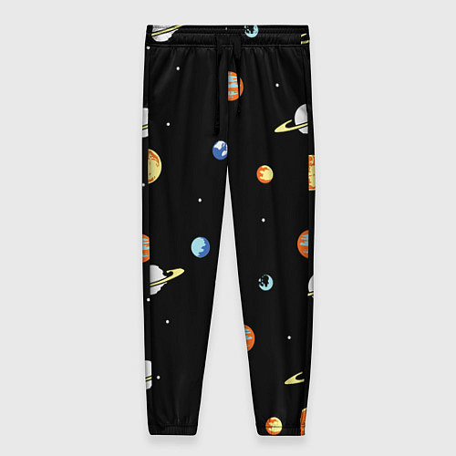 Женские брюки Планеты в космосе / 3D-принт – фото 1