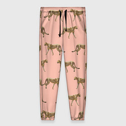 Женские брюки Гепарды на розовом