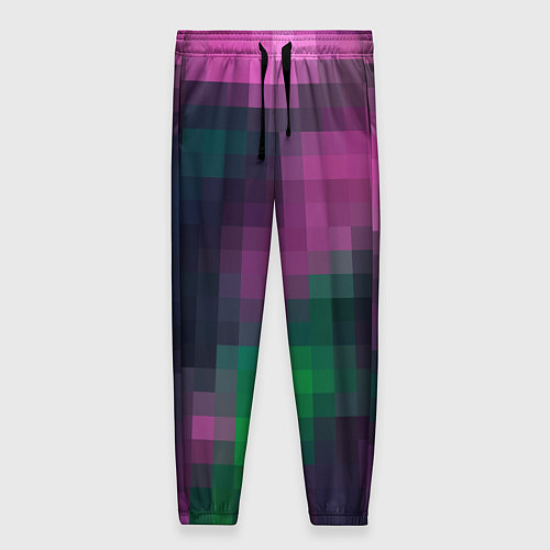 Женские брюки Разноцветный геометрический уз / 3D-принт – фото 1