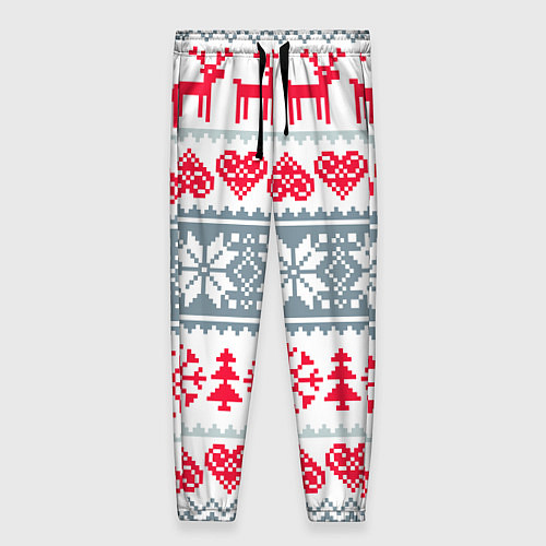 Женские брюки Вязаный рисунок / 3D-принт – фото 1