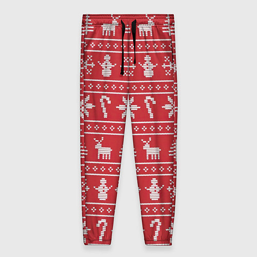 Женские брюки Новогодний атрибуты / 3D-принт – фото 1