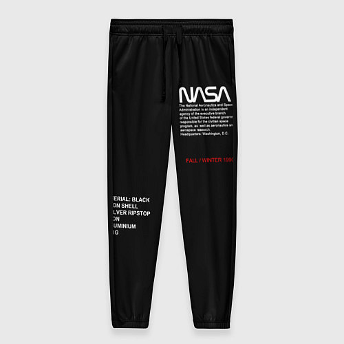 Женские брюки NASA BLACK UNIFORM SPACE НАСА ЧЁРНАЯ ФОРМА / 3D-принт – фото 1