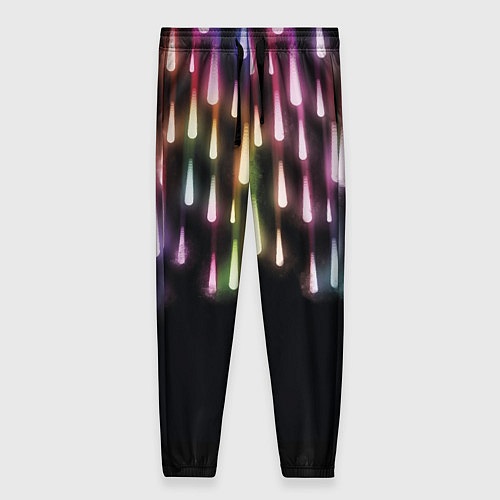 Женские брюки Праздничные Огни / 3D-принт – фото 1