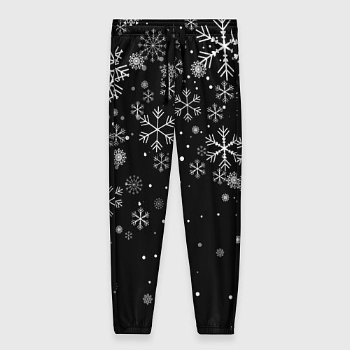 Женские брюки Снежинки - С Новый год / 3D-принт – фото 1