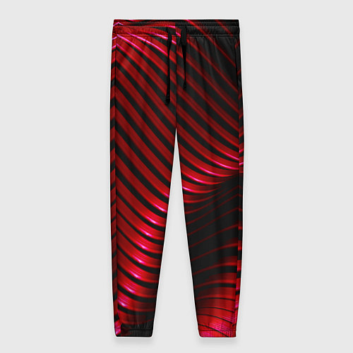 Женские брюки Волны красного металла / 3D-принт – фото 1
