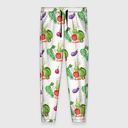 Женские брюки Овощи с огорода / 3D-принт – фото 1