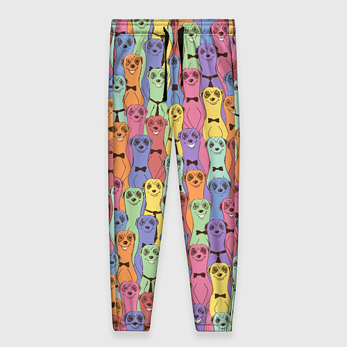 Женские брюки Красочные Сурикаты / 3D-принт – фото 1