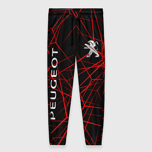 Женские брюки Peugeot: Красные тонкие линии / 3D-принт – фото 1