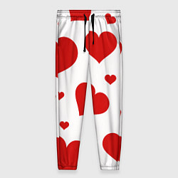 Женские брюки Красные сердечки Heart