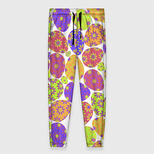 Женские брюки Разукрашенные пасхальные яйца / 3D-принт – фото 1