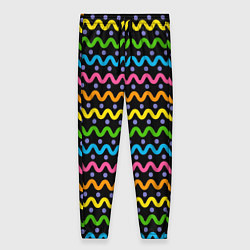 Женские брюки Разноцветные волнистые линии