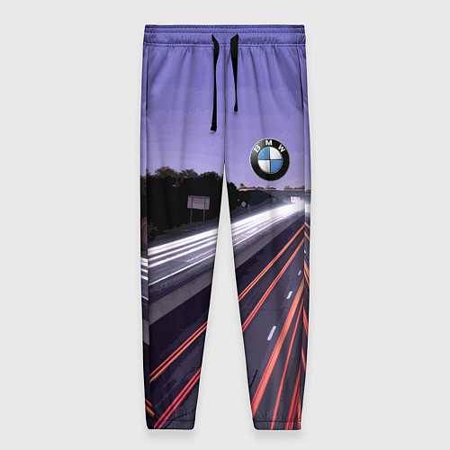 Женские брюки BMW Ночная трасса / 3D-принт – фото 1