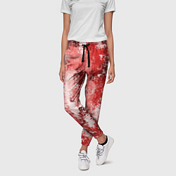 Брюки женские Спортивный камуфляж Пикси - Гранат, цвет: 3D-принт — фото 2