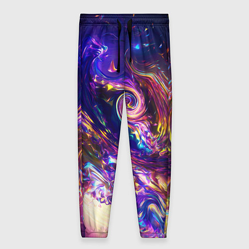 Женские брюки Neon space pattern 3022 / 3D-принт – фото 1