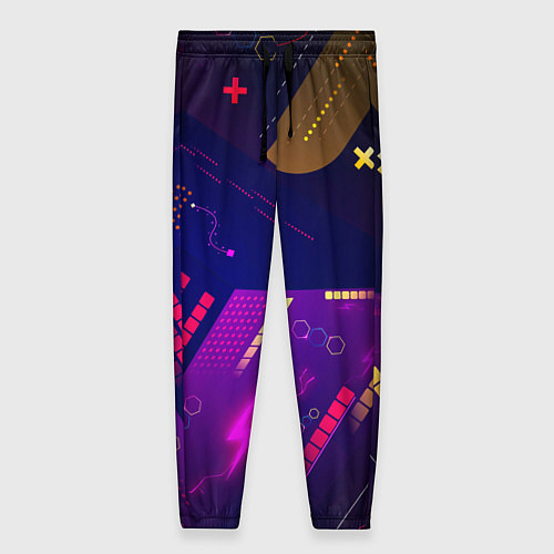 Женские брюки Cyber neon pattern Vanguard / 3D-принт – фото 1