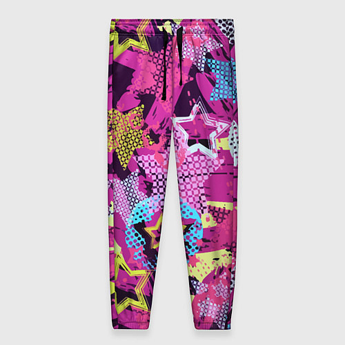 Женские брюки Star Colorful Pattern Fashion Neon / 3D-принт – фото 1