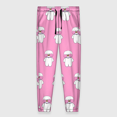 Женские брюки ЛАЛАФАНФАН на розовом фоне / 3D-принт – фото 1