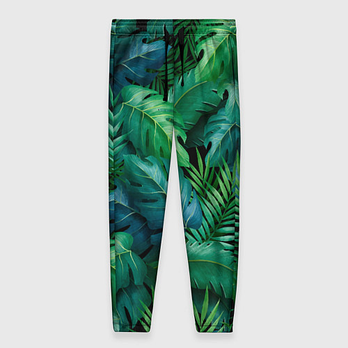 Женские брюки Green plants pattern / 3D-принт – фото 1