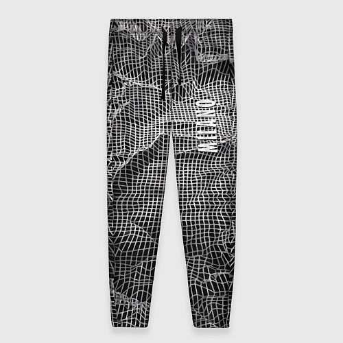 Женские брюки Мятая сетчатая ткань Crumpled Mesh Fabric / 3D-принт – фото 1