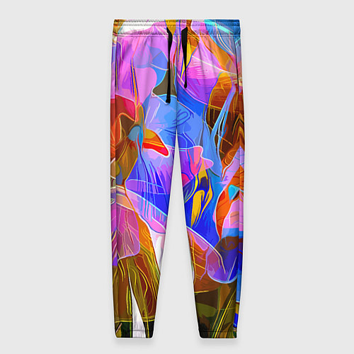 Женские брюки Красочный цветочный паттерн Лето Colorful floral p / 3D-принт – фото 1