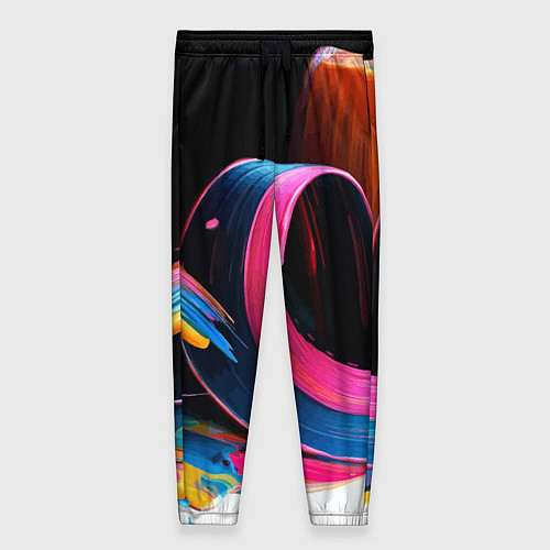 Женские брюки Разноцветный мазки краски Абстракция Multicolored / 3D-принт – фото 1