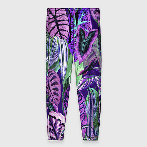 Женские брюки Цветы Яркие Тропики / 3D-принт – фото 1