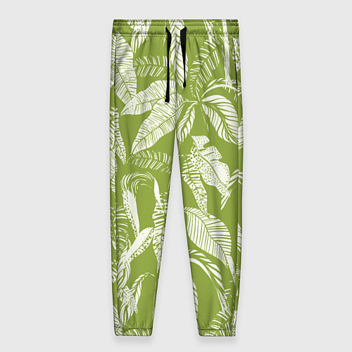Женские брюки Зелёные Тропики Лета / 3D-принт – фото 1