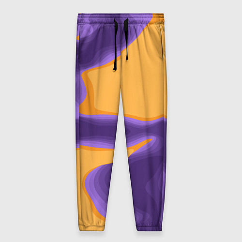 Женские брюки Фиолетовая река / 3D-принт – фото 1