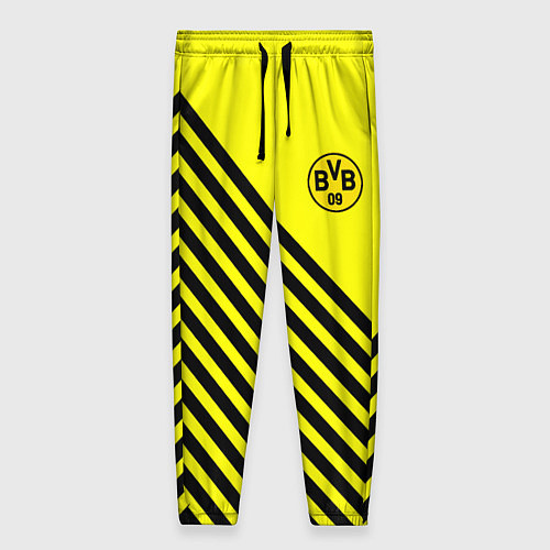 Женские брюки Borussia черные полосы / 3D-принт – фото 1